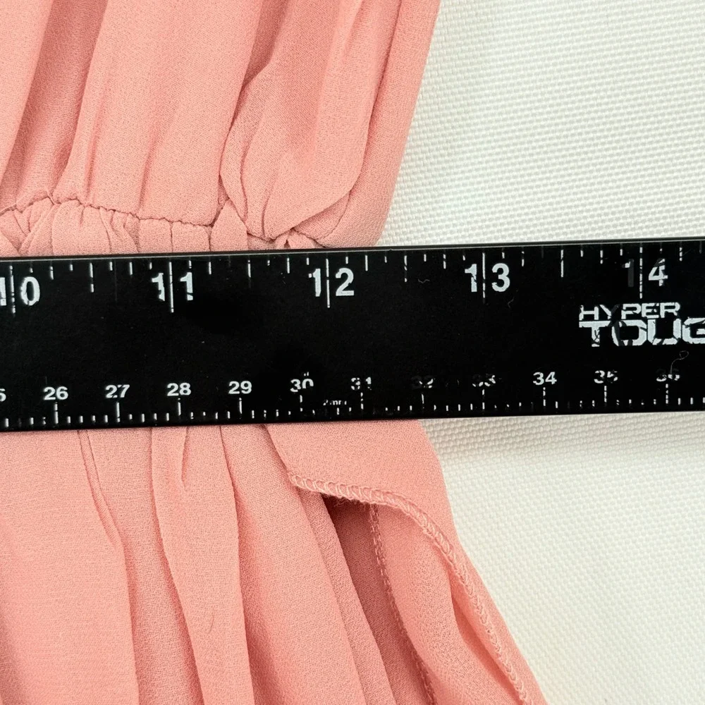 Baltic Born Maxi Dress Womens Small Pink Flutter Sleeve Boho Romantic Soft NEW